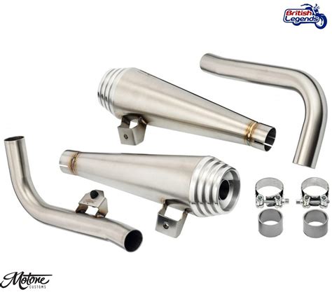 Escapes De Acero Inoxidable Saturn V Para Triumph Twins