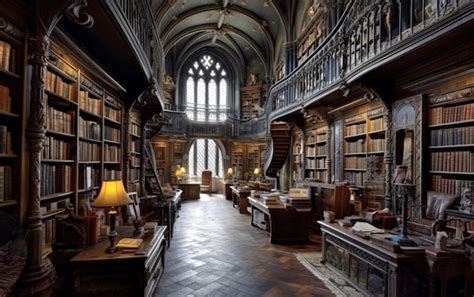 Premium AI Image | The library of the university of oxford