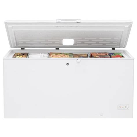 Ge Garage Ready 15 7 Cu Ft Manual Defrost Chest Freezer With Temperature Alarm White Energy