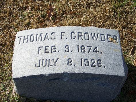 Thomas Franklin Crowder Sr M Morial Find A Grave