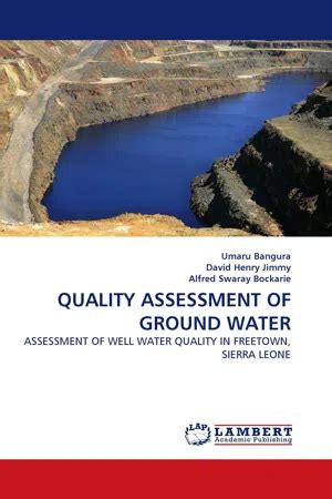 PDF QUALITY ASSESSMENT OF GROUND WATER By Umaru Bangura EBook Perlego