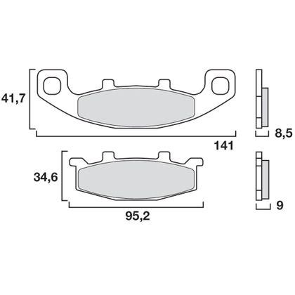 Plaquettes De Freins Brembo Sinter M Tal Fritt Arri Re Motoblouz