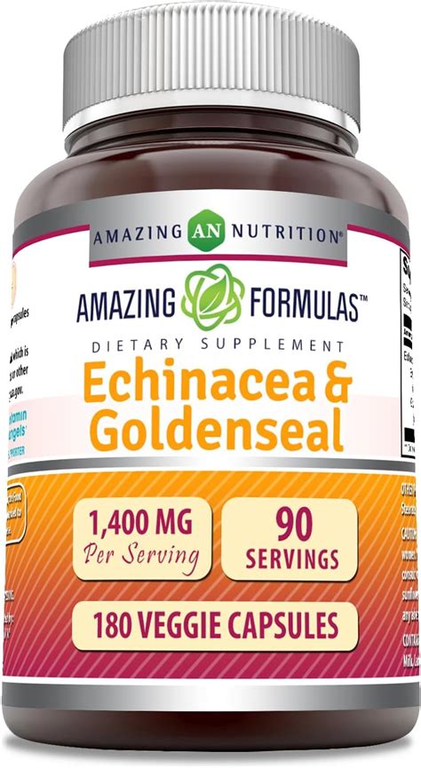 Amazon Amazing Formulas Echinacea Goldenseal Supplement