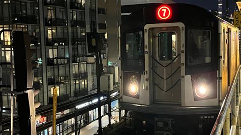 MTA IRT Flushing Line R188 7 Train Action Flushing Bound At