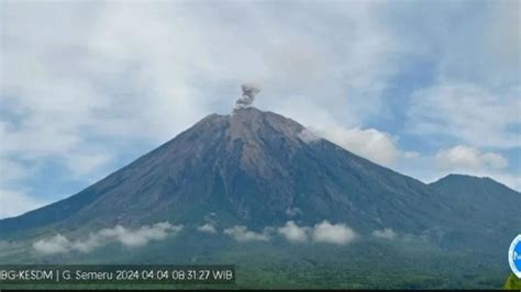 Gunung Semeru Kembali Erupsi Tinggi Letusan Mencapai Meter