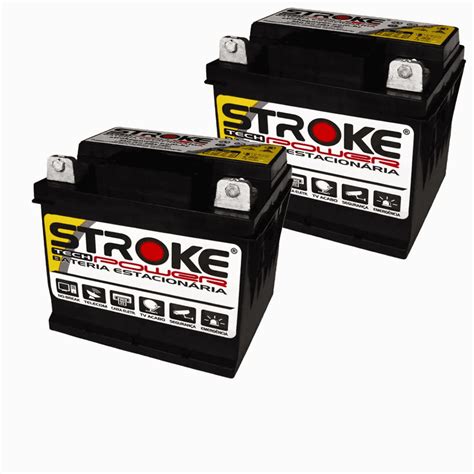 Kit 2 Baterias Estacionárias Stroke Power Tech 45ah 12v Tipo Df700