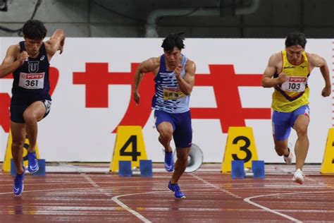 【第108回日本選手権】男子100m 決勝：ゴールドゼッケンの坂井隆一郎が001秒差の大接戦を制し、2連覇を達成！：日本陸上競技連盟公式サイト