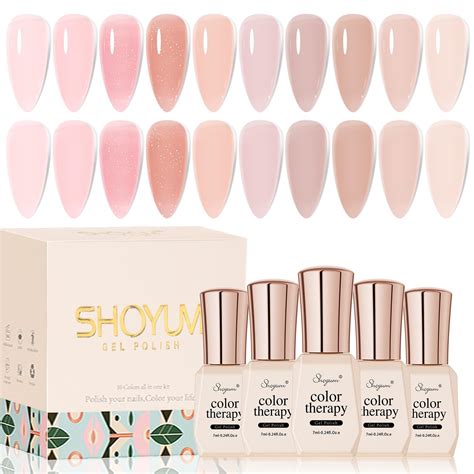 Amazon Shoyum Jelly Pink Gel Nail Polish Set Of Colors Nude