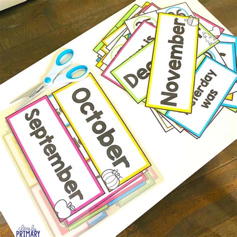 PRINTABLE CLASSROOM CALENDAR SET that is ink-friendly