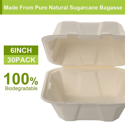 Bangshou Biodegradable Pack X Compostable Bagasse Clamshell To