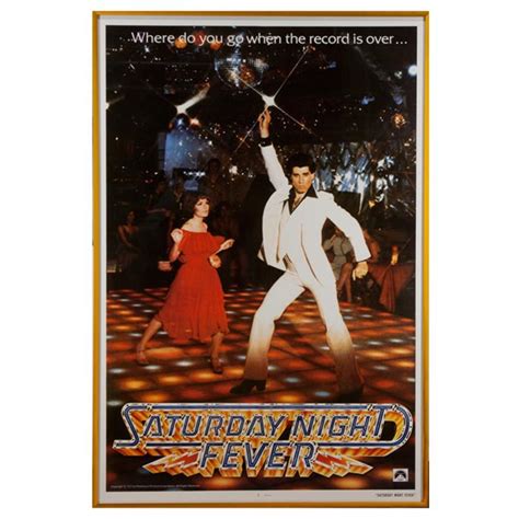 Framed Saturday Night Fever movie poster