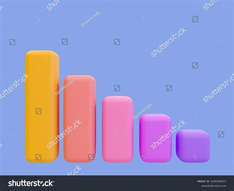 3d Blank Bar Graph Template Bar Stock Illustration 2249700017 ...