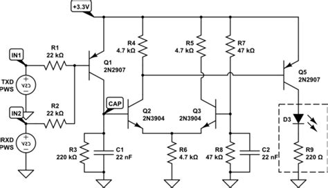 Arduino Driving One Activity Led With Two Inputs Tx Rx Electrical