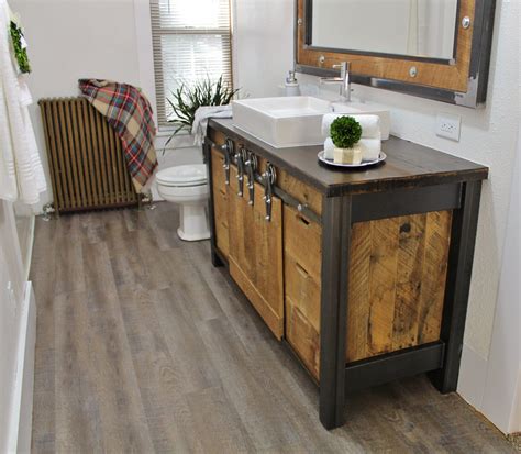 Rustic Industrial Vanity Reclaimed Barn Wood Vanity