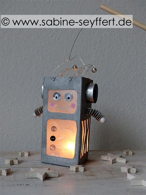 Upcycling Laterne Milchkarton Roboter Aus Tetrapak Basteln Blog