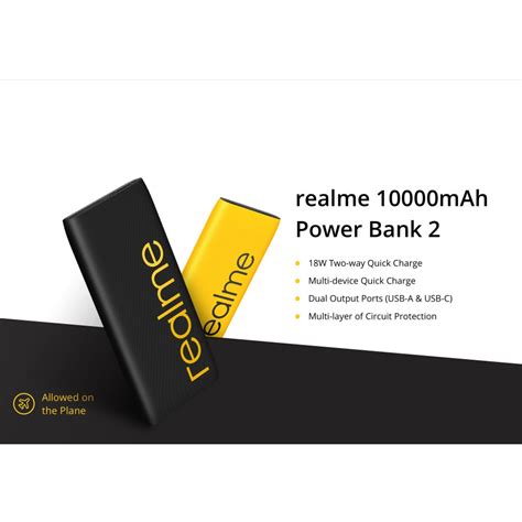 Realme Powerbank 2 10 000mah RMA138 20 000mah RMP2005 18W Two Way