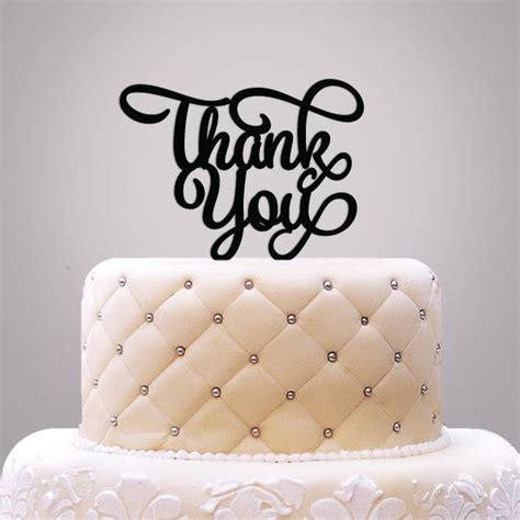 Thank You Cake Topper Cake Topper Initials Monogram Wedding Cake