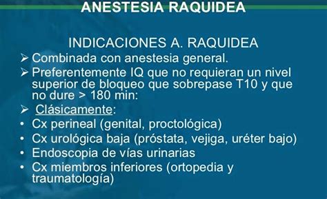 Anestesia Raquídea No te Blogges