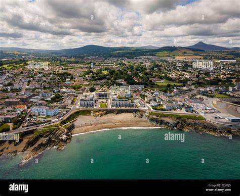 Aerial Cove Beach In Greystones Wicklow Ireland Stock Photo Alamy