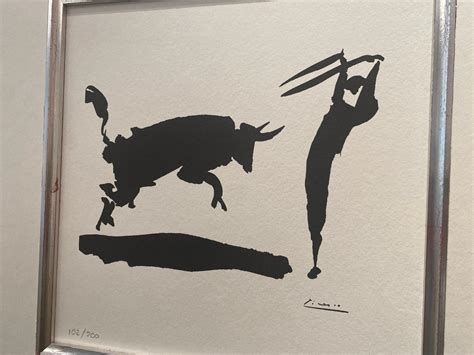 Pablo Picasso Bullfight From Pablo Picassos Bullfighting Series Signed In The Plate At