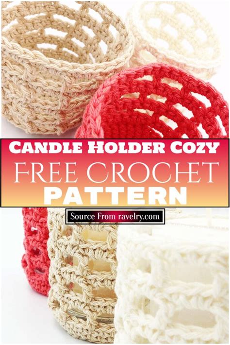 Free Crochet Candle Holder Patterns To Organize Your Home