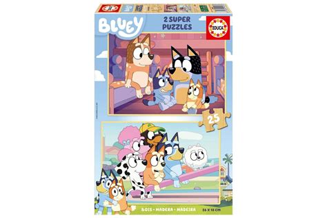 Set Puzzles X Pi Ces Educa Bluey En Bois Mescadeaux