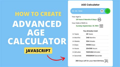 How To Create A Age Calculator In Html Css And Javascript Calculate Age