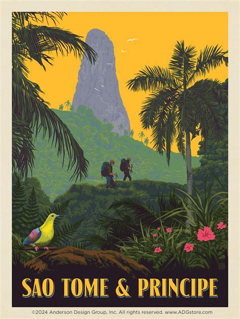 Sao Tome & Principe | Africa painting, Tropical poster, Travel posters