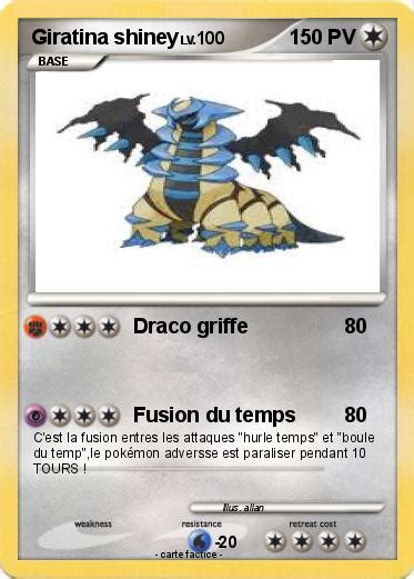 Pok Mon Giratina Shiney Draco Griffe Ma Carte Pok Mon