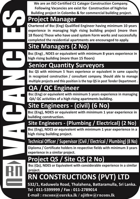 Construction Vacancies