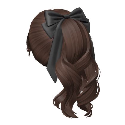 Wavy Flowy Ponytail W Bow Brown Roblox Item Rolimon S