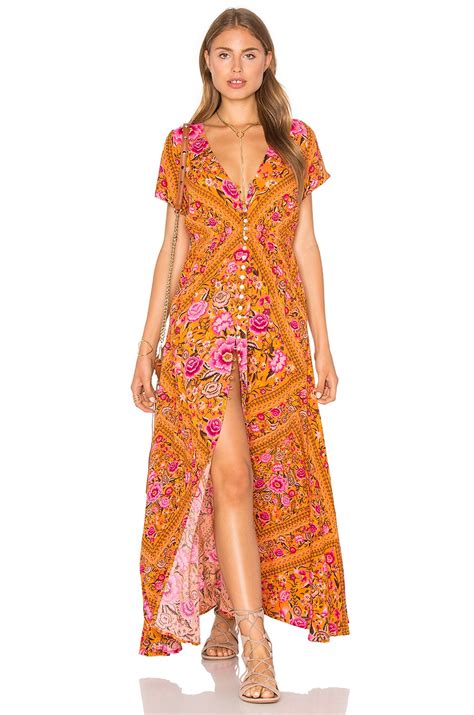 SPELL Babushka Dress In Amber REVOLVE