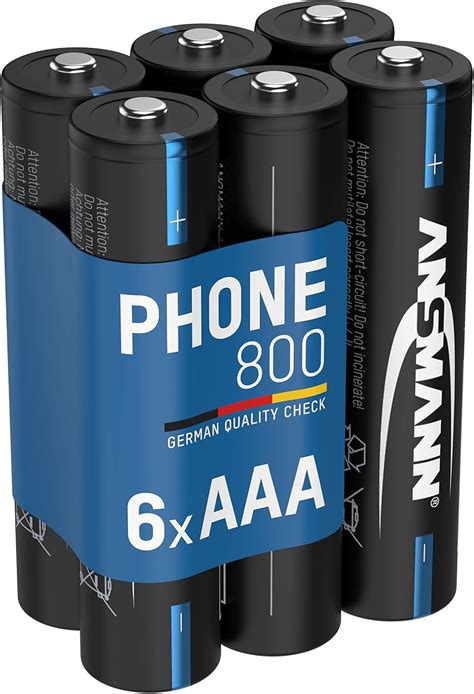 Ansmann Telefon Akku Aaa 800mah 6 Stück Nimh 1 2v Phone Dect Micro Aaa Batterien