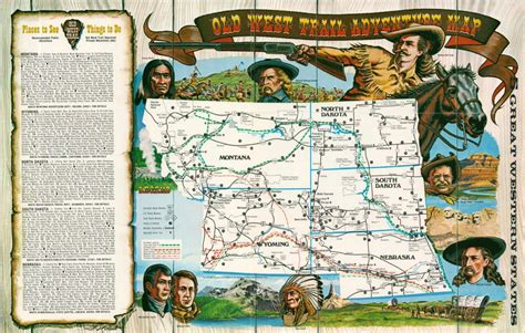 Old West Trail Adventure Map Curtis Wright Maps