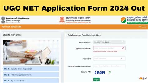 UGC NET Application Form 2024 Apply Online Link For JRF And