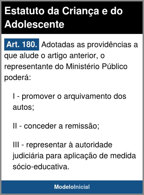 Artigo 180 O Que Significa - Artigo 180 - ECA / 1990