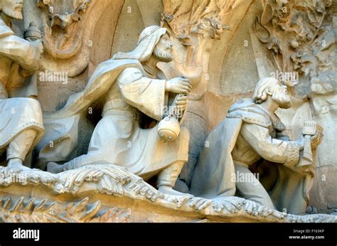 Nativity Facade In La Sagrada Familia Stock Photo Alamy