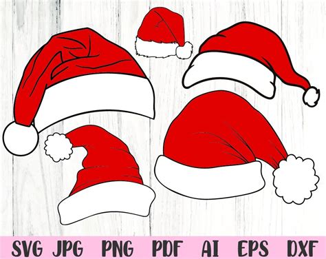 Christmas Hat Svg Santa Hat Svg Christmas Svg Svg File for - Etsy