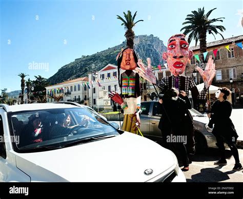 Peloponeso Halloween Gente Marionetas Carnaval Doppat Fotograf As E