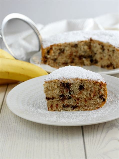 TORTA ALLE BANANE Senza Uova Con Gocce Di Cioccolato Senza Burro