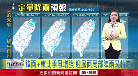 年代氣象／ 鋒面通過、東北季風增強！ 迎風面局部陣雨又轉涼 生活 年代新聞