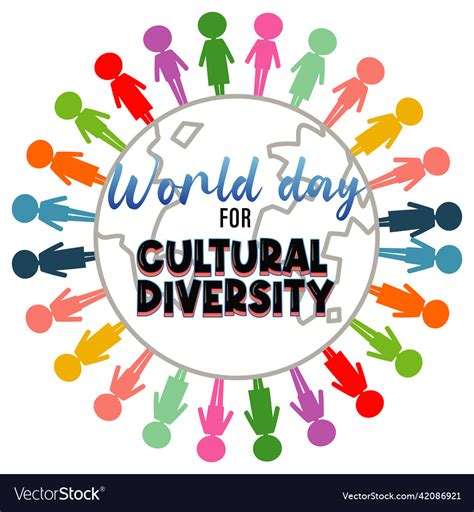 Poster Design For World Day Cultural Diversity Vector Image