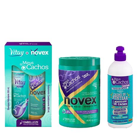 Novex Kit Meus Cachos Shampoo Acondicionador Tratamiento Gr Y