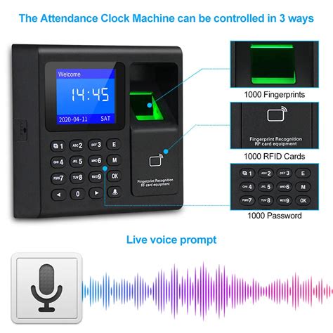 Sistema Biométrico Do Comparecimento Do Tempo Da Impressão Digital De