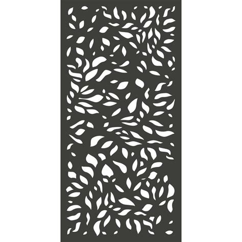 6 ft. x 3 ft. Charcoal Gray Modinex Decorative Composite Fence Panel ...