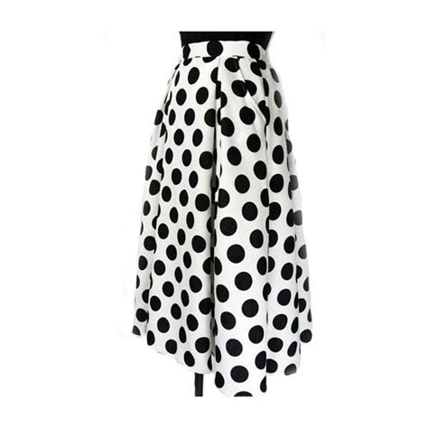 Modest Vintage Polka Dot Skirts With Back Zip Closure Found On