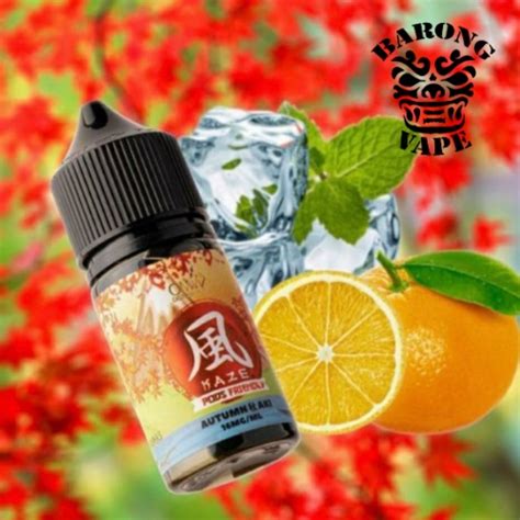 Jual Liquid Kaze Autumn Aki Orange Spritzer Ice Pods Friendly Mg