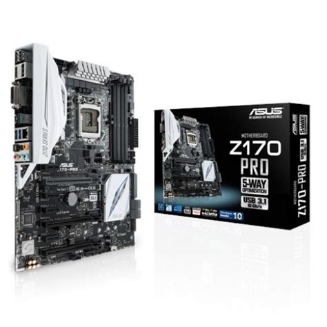 Asus Z170-PRO Z170 Chipset LGA1151 DDR4 ATX Desktop Motherboard - Wootware