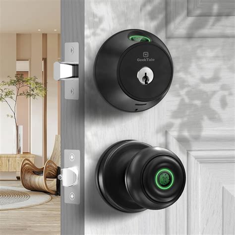 Geektale Smart Door Knob Fingerprint Deadbolt Lock Fingerprint Door