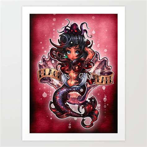 Black Pearl Art Print By Tim Shumate Disney Princess Tattoo Tim